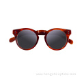 Oem New Fashion Unisex Polarized Fancy Round Cellulose Mazzucchelli Acetate Frame Sunglasses